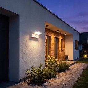 LED kültéri fali lámpa érzékelővel LED/25W/230V IP54 fehér