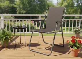 ÖSSZECSUKHATÓ KERTI SZÉK, SZÜRKE, 53 x 59 x 76 CM