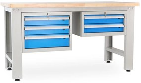 Műhelyasztal Solid OAK-32, 150 cm, 2x függő doboz, tölgy