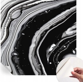 Divatos öntapadós fali tapéta furnér monokróm hullámok 250x250 cm