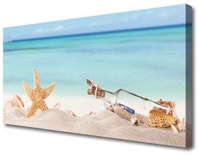 Vászonkép Starfish Shells Beach 100x50 cm