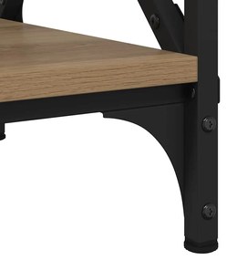 Dohányzóasztal kézműves tölgy 80 x 45 x 45.5 cm Faanyag