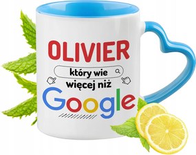 Olivier Kék Bögre Szív Alakú Füllel Ajándék