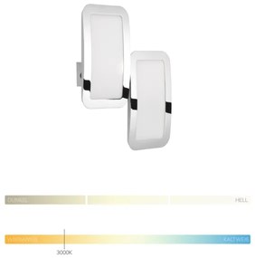 Wofi 4526.02.01.6000 - KÉSZLET 2x LED Dimmelhető fali lámpa SAGA LED/8W/230V