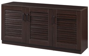 Cipősszekrény Løten 125x36x62cm wenge színű [en.casa]