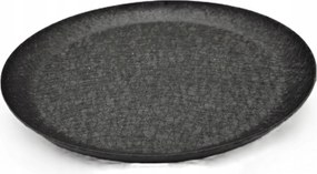 Kerek fém tányér – fekete 20 cm