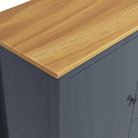 Hill range szürke tömör fenyőfa komód 120 x 40 x 80 cm