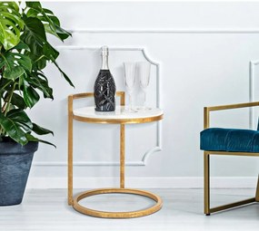 Kerek tárolóasztal márvány asztallappal ø 40,5 cm Round Marble – Mauro Ferretti