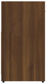 barna tölgy színű szerelt fa fürdőszobaszekrény 60x33x60 cm