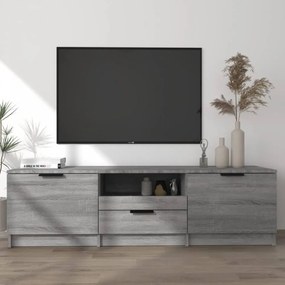 Szürke sonoma színű szerelt fa tv-szekrény 140 x 35 x 40 cm