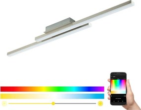Eglo 55971 - LED RGBW fényerőszabályozható mennyezeti lámpa FRAIOLI-Z LED/34W/230V matt króm + távirányító
