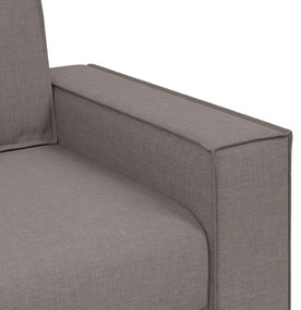 vidaXL 3 Személyes Kanapé Taupe 180 cm-es Szövet