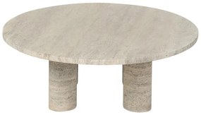 Bézs kő kerek dohányzóasztal ø 75 cm Volos – Blomus