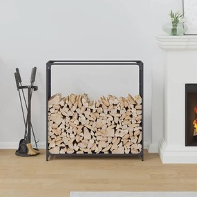 antracitszürke hidegen hengerelt acél tűzifatároló 90x28x90 cm