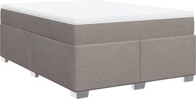 vidaXL tópszínű szövet rugós ágy matraccal 140 x 190 cm