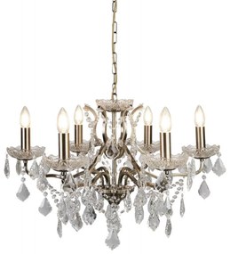 Searchlight - Kristály csillár láncon PARIS 6xE14/40W/230V