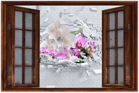 Poszterek 90x60 Orchidea a falon Virágok