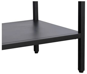 Fekete fém tálalószekrény 90x160 cm Carmel – Unique Furniture