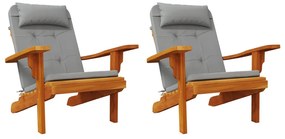 2 db szürke oxford-szövet Adirondack-székpárna
