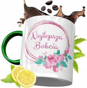 Zöld Bögre Nagymamáknak Nagymama Napjára Ajándék fényképes nyomattal