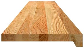 ablakpárkányok 2 db világosbarna 140x30x2 cm tömör fa tölgyfa