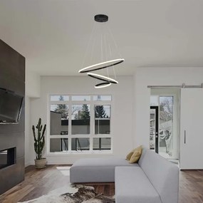 LED Csillár zsinóron LED/32W/230V 3000K fekete