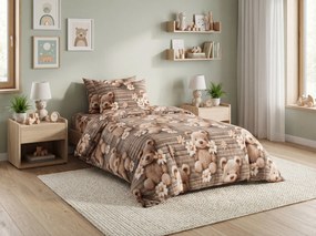 Mikroszálas ágyneműhuzat SPRING BEAR barna Ágyneműhuzat mérete: 70 x 80 cm | 140 x 200 cm