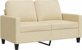 vidaXL kétszemélyes krémszínű szövetkanapé 120 cm