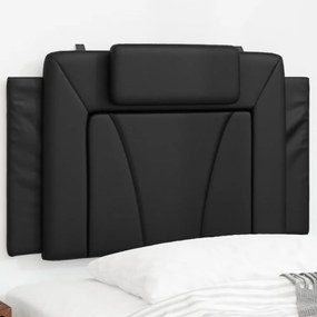 fekete műbőr fejtámla párna 90 cm