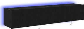 vidaXL TV Fali Szekrény 2 pcs Fekete tölgy 80 x 35 x 31 cm Faanyag