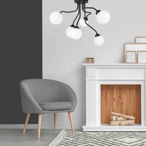 Felületre szerelhető csillár HOLLY 6xG9/5W/230V fekete