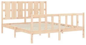tömör fa ágykeret fejtámlával King Size