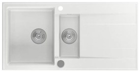 Sapho - Konyhai mosogató 100x50 cm gránit/fehér