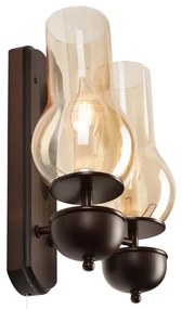 Brilagi - LED Fali lámpa COTTAGE 2xE14/40W/230V bükkfa/barna BG1506+2xBG2273