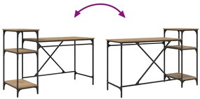 vidaXL Asztal Artisan tölgy 135 x 50 x 90 cm Faanyag