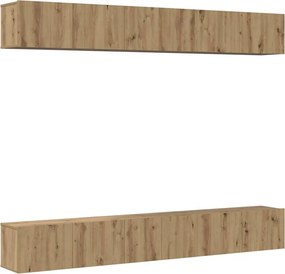 vidaXL TV szekrény garnitúra 6 pcs Artisan tölgy Faanyag