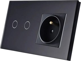 Dupla Érintőkapcsoló 2K Wifi Üveg Aljzattal