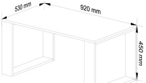 Dohányzóasztal Necesito (craft tölgy + fekete). 1117139