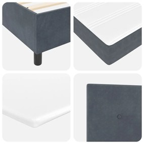 vidaXL Boxspring Ágy Matracokkal Sötétszürke 160x200 cm Bársony