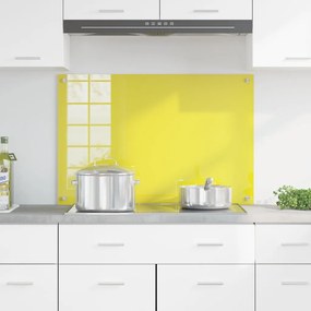 Konyhai Hátfal Sárga 90x60x0,6 cm Edzett Üveg