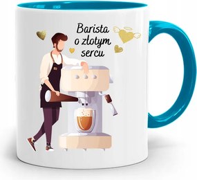 Barista Kávézó Bögre Kék nyomott mintával