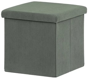 Zöld Corduroy Tárolós Puff. TAB-471 GRN6