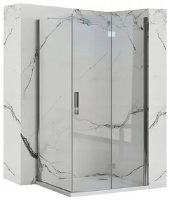 Rea Molier, zuhanykabin 80 (ajtó) x 90 (fal) x 190 cm, 6mm átlátszó üveg, króm profil, KPL-K0367
