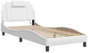 fehér ágykeret Viana LED-ekkel matrac nélkül 90x190 cm