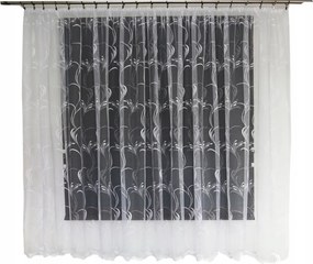 Mg Függöny jacquard D017 Fehér 300X175 kész szalaggal