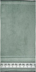 Zöld pamut strandtörölköző 90x180 cm Palm Trees – Catherine Lansfield