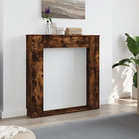 füstös tölgy színű szerelt fa kandallóburkolat 100x20x100 cm