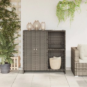 Tárolószekrény Szürke 100x36x102 cm Rattan