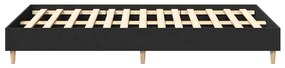 fekete szerelt fa ágykeret matrac nélkül 120 x 200 cm