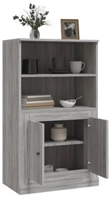 szürke sonoma szerelt fa magasszekrény 60x35,5x103,5 cm